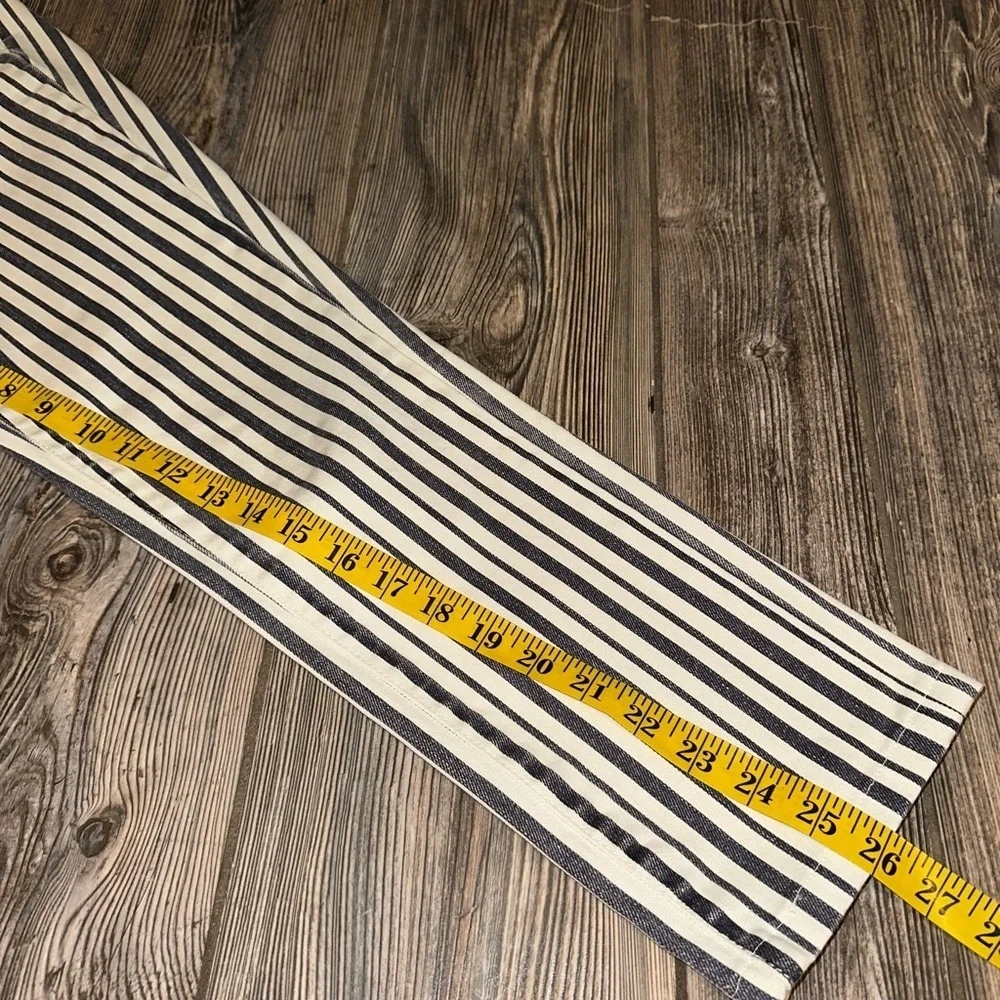 Tory Burch Marlien Legging Navy and White Striped Skinny Pants Jeans Soft 8